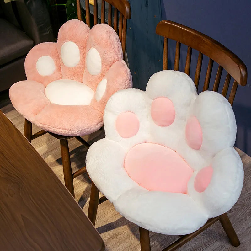 Almofada de Pata de Urso de Pelúcia Macia Almofada de Assento para Sofá Brinquedo Fofo Decoração Interna em Casa