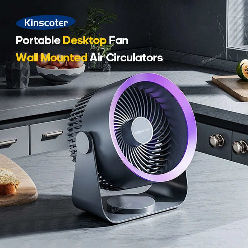 Mini ventilador multifuncional - KINSCOTER - Sem fio portátil silencioso - Recarregável