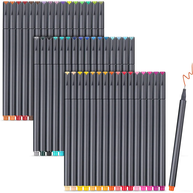 Conjunto de Canetas Coloridas Bview Fine Point - Marcadores de Ponta Fina para Desenho e Escrita em Diários, Notas e Arte de Escritório