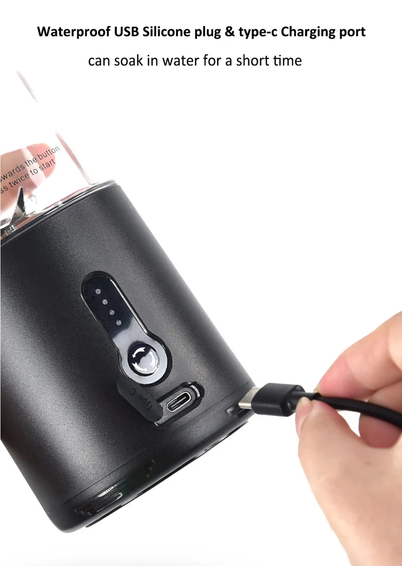 Mini liquidificador portátil elétrico - espremedor de frutas, smoothies e suco - liquidificador multifuncional recarregável
