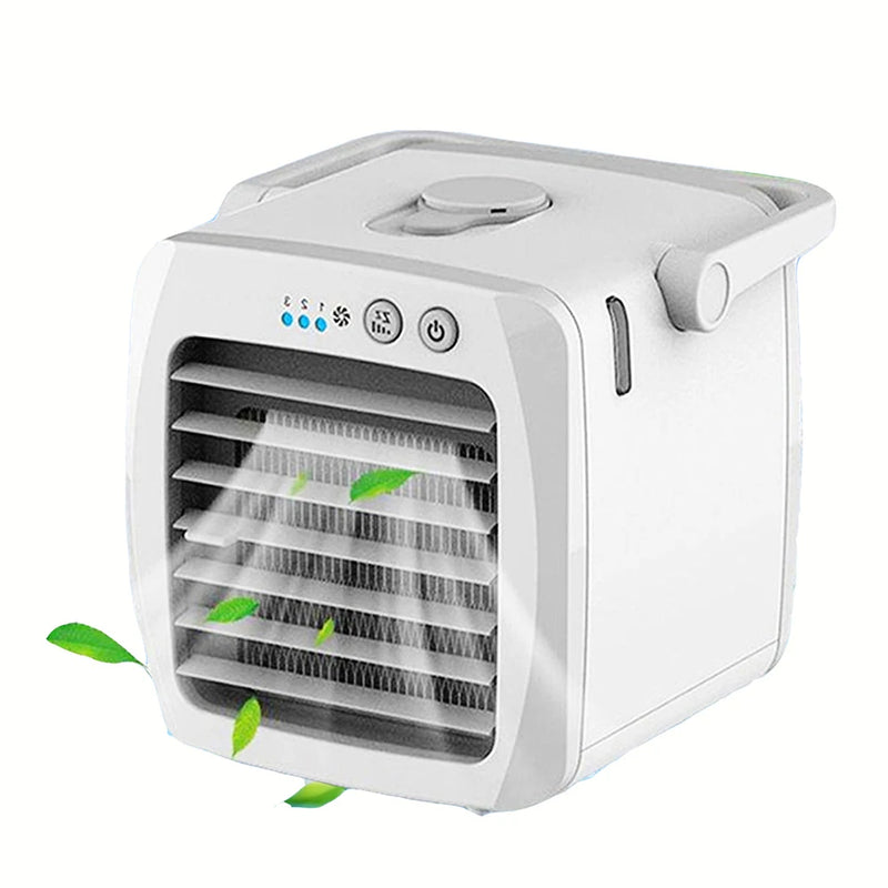 Ar condicionado portátil - recarregável via usb - umidificador de ar e ventilador