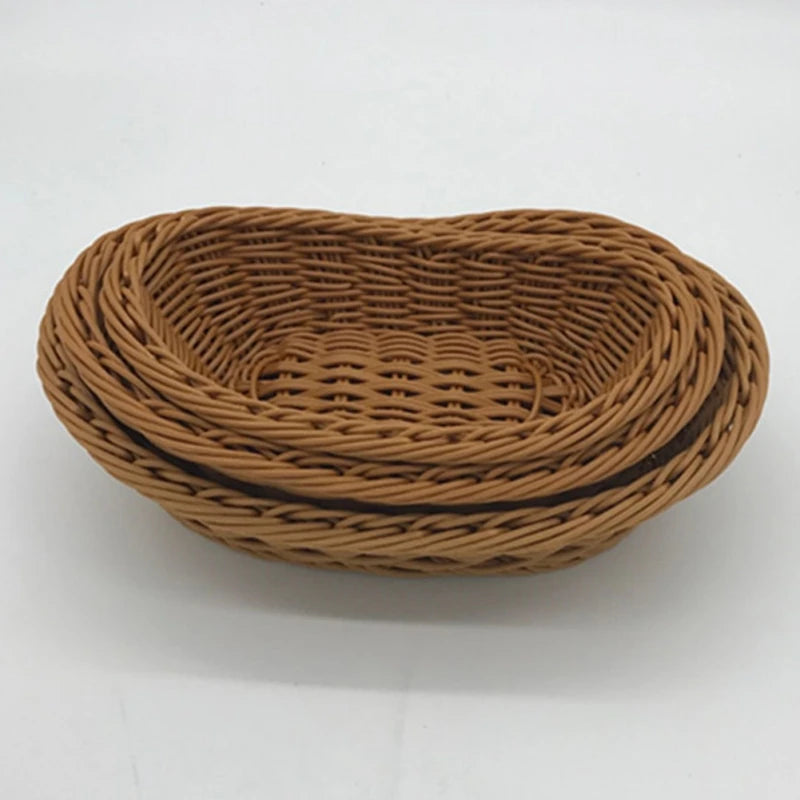 Bandeja de pão rattan vime - cestas para pão, frutas e vegetais - 100% artesanal com matéria ecosustentável