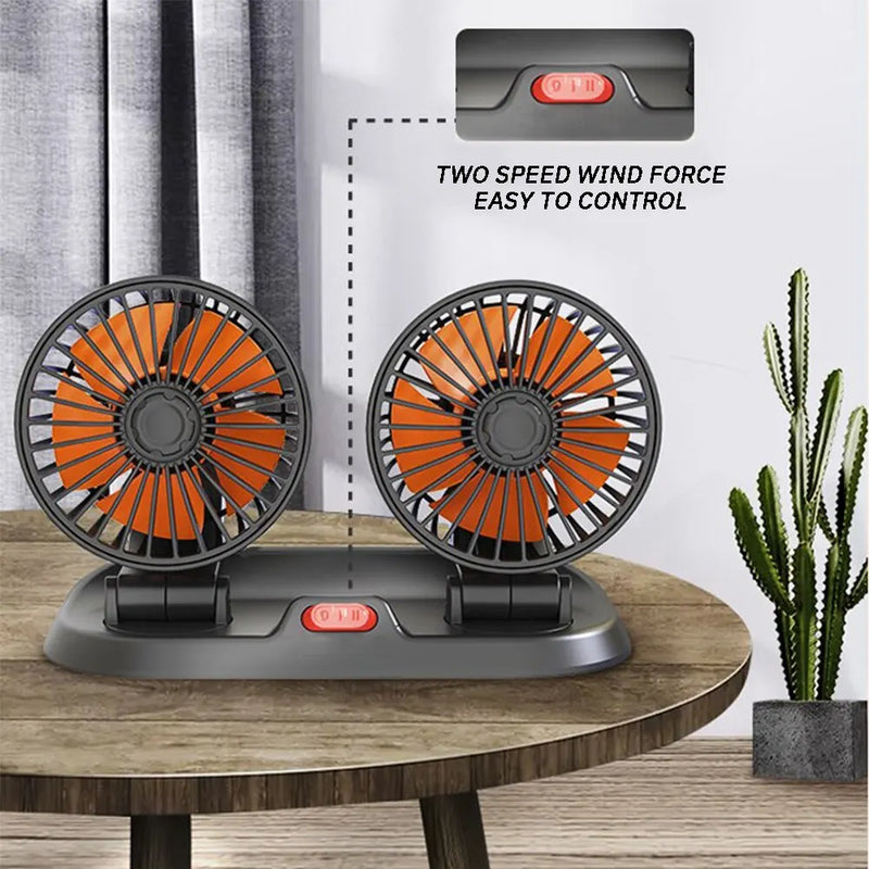 Mini ventilador portátil - Speed Fans - Para carros e escritório, com saída tipo USB e Isqueiro - Voltagens: 5V, 12V e 24V