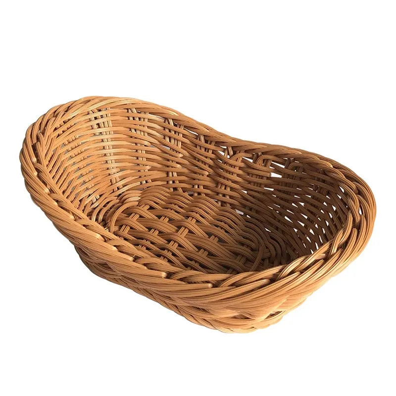Bandeja de pão rattan vime - cestas para pão, frutas e vegetais - 100% artesanal com matéria ecosustentável