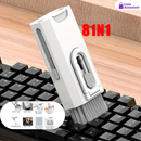 Kit de Limpeza 8 em 1 CleanTech™ - Escova para Teclado, Caneta de Limpeza e Acessórios para Fones de Ouvido