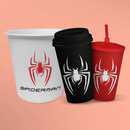 Kit Cinema Homem-Aranha - Balde de Pipoca + 2 Copos Temáticos