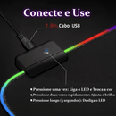 Mouse Pad Gamer Profissional 80x30cm - LED RGB 7 Cores, Superfície Speed e Base Antiderrapante