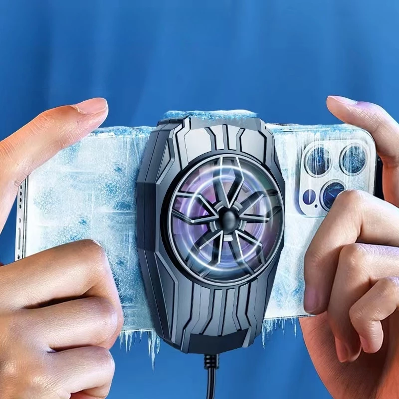Cooler para Celular Gamer – Dissipador de Calor com LED, Ventoinha Silenciosa e Ajuste de RPM