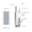 Kit de Limpeza 8 em 1 CleanTech™ - Escova para Teclado, Caneta de Limpeza e Acessórios para Fones de Ouvido