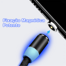 Cabo Magnético 3 em 1 H'maston SJX01 - Lightning + USB-C + Micro USB (1m) - Compatível com iPhone, Android e Acessórios