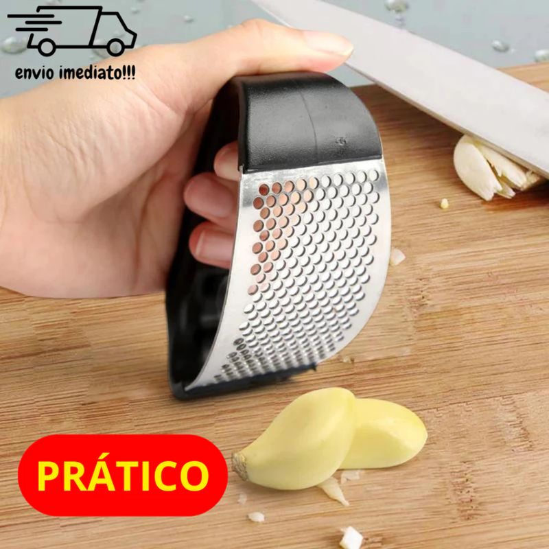 Kit de Utensílios de Cozinha em Inox - Amassador de Batata, Descascador de Legumes e Amassador de Alho