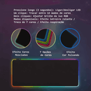 Mouse Pad Gamer Profissional 80x30cm - LED RGB 7 Cores, Superfície Speed e Base Antiderrapante