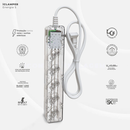 Filtro de Linha com DPS iCLAMPER - 5 Tomadas, Proteção contra Raios e Surtos 127V/220V (10A, Pino Triplo)