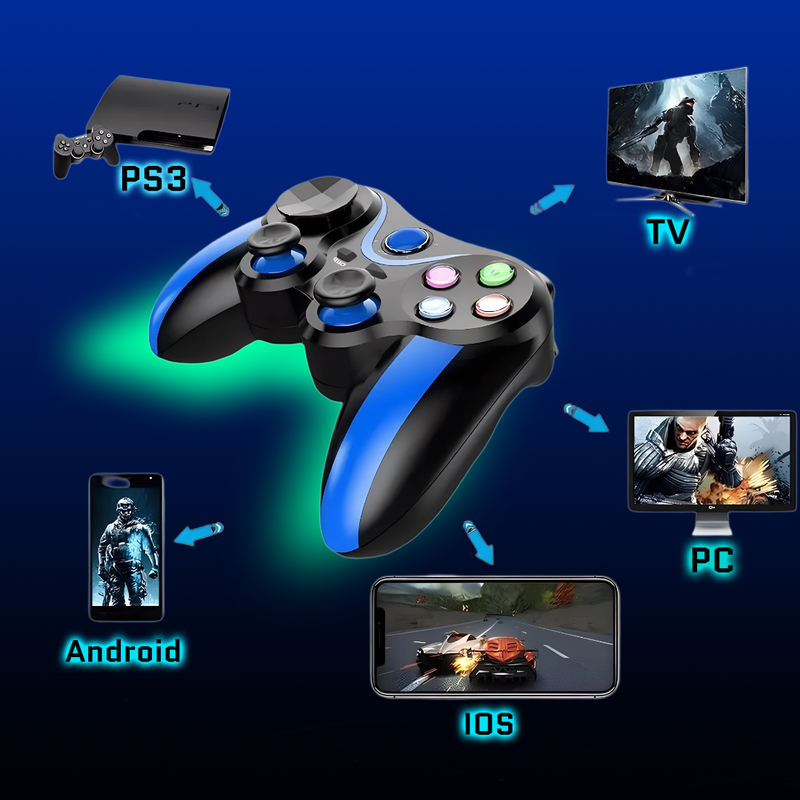 Controle Bluetooth Universal G7 para Celular Android/iOS Com Cabo USB e Suporte Ajustável
