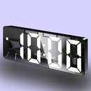 Relógio Luminária LED de Mesa Espelhado - USB, Termômetro, Despertador - Branco Utilmix