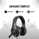 Headset Gamer TGC 500 RGB - 7.1 Virtual Surround, Almofadas Memory Foam e Controle de Volume In-line (PC/PS5/Xbox/Celular)