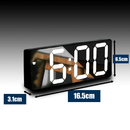 Relógio Luminária LED de Mesa Espelhado - USB, Termômetro, Despertador - Branco Utilmix