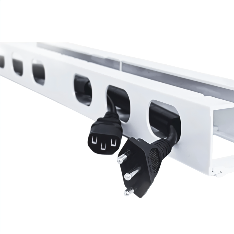 Organizador de Cabos e Fios CableFix™ - Guia de Cabos com Canaleta Adesiva para Instalação embaixo da Mesa