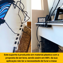 Organizador de Cabos e Fios CableFix™ - Guia de Cabos com Canaleta Adesiva para Instalação embaixo da Mesa