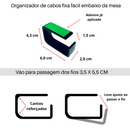 Kit Organizador de Cabos para Mesa - Esconde Fios de PC/Notebook (Home Office e Gamer)