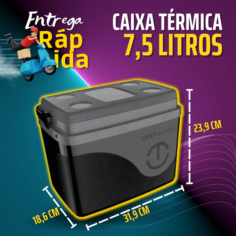 Cooler Térmico com 30 Litros - Capacidade para 45 Latas e Alça para Transporte - Para Atividades ao Ar Livre