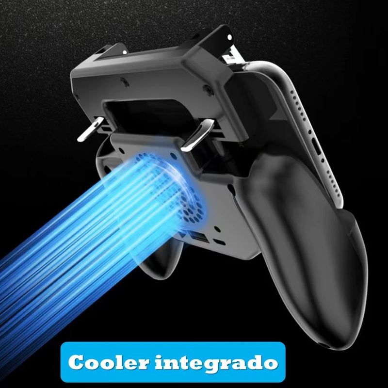 Gamepad Profissional para Celular com Cooler e Gatilhos – Bateria 2000mAh, Bluetooth 5.0, Android/iOS