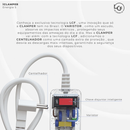 Filtro de Linha com DPS iCLAMPER - 5 Tomadas, Proteção contra Raios e Surtos 127V/220V (10A, Pino Triplo)