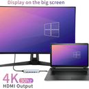 Hub USB-C 8 em 1 com HDMI 4K - Docking Station para Notebook com PD 100W, Leitor SD/TF, Ethernet RJ45 - Compatível com MacBook e ThinkPad