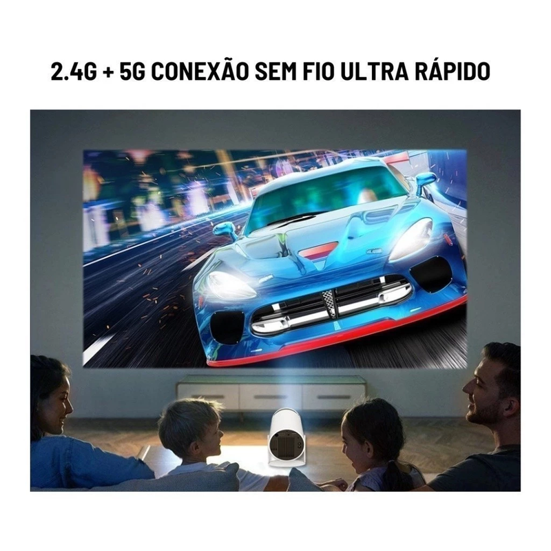 Projetor 4K Magcubic - 150" WiFi/Bluetooth HDMI, TV Box, Celular, PC, PS/Xbox Bivolt