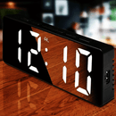 Relógio Luminária LED de Mesa Espelhado - USB, Termômetro, Despertador - Branco Utilmix