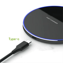 Carregador Sem Fio 15W - Carregamento Rápido Qi-Certificado para iPhone, Samsung e Android