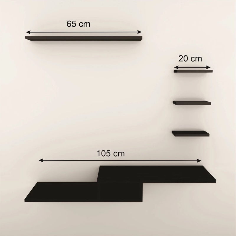 Rack Suspenso com Nicho Decorativo - Perfeito para Sala ou Quarto, Organizador Moderno com 3 Opções de Cores