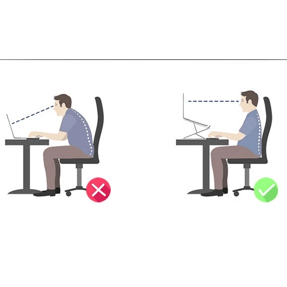 Suporte Articulado Compacto para Notebook e Laptop ErgoBase™ - Base de Apoio Preta, Ajustável e Ergonômica