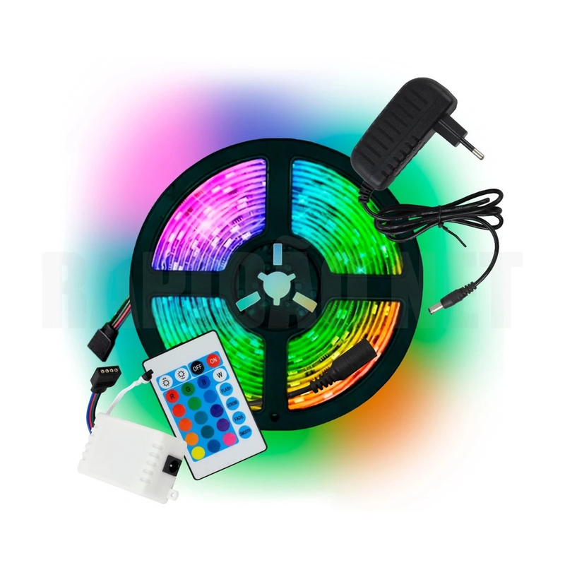 Fita LED IP65 RGB Gamer – 5m/10m/15m à Prova D’Água Com Fonte