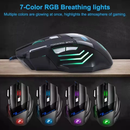 Mouse Gamer Profissional X7 - 3200DPI Ajustável, 7 Botões Programáveis, RGB e Design Ergonômico (Original)