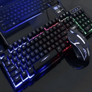 Kit Gamer AOAS M300 – Teclado Semi-Mecânico + Mouse RGB com 7 Botões