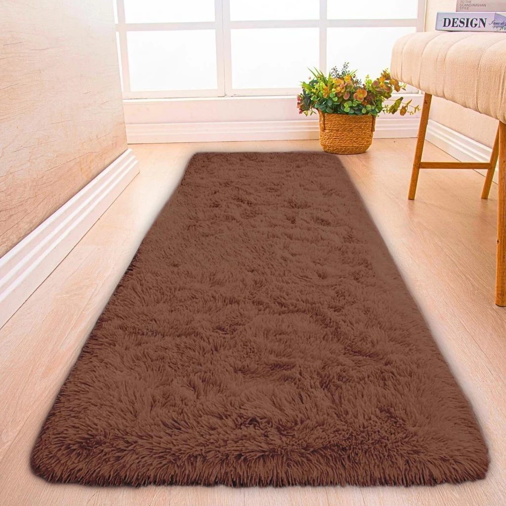 Tapete Passadeira Felpudo 1,00m x 0,60m TAPEMESA™ - Ideal para Corredor, Sala ou Beira de Cama, Peludo e Confortável