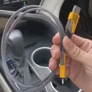 Cabo Turbo Tipo C 4 em 1 - 65W PD/27W Quick Charge - Compatível com iPhone, Xiaomi, Samsung - Revestimento Nylon e Conector Metálico (1.2m)