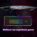 Mouse Pad Gamer Profissional 80x30cm - LED RGB 7 Cores, Superfície Speed e Base Antiderrapante